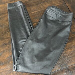 New York & Company Faux Leather Black Slim Fit Skinny Leg Pants
